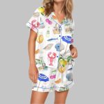 Amalfi Coast Italy Summer Satin Pajama Set
