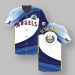Angels Salvadoran Heritage Day Baseball Jersey 2025 Giveaway