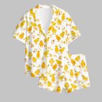 Baby Chickens Cute Animals Satin Pajama Set