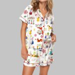 Bunnies In The Spring Garden Satin Pajama Set