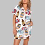 Busch Coors Whiskey Wine Lite Ultra White Claw Pajama Set
