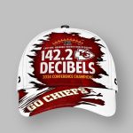 Chiefs Caution Hearing Protection Required 142.2 Decibels 2024 Conference Champions Classic Cap