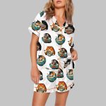 Chonky Black Cat Ramen Japanese Noodles Pajama Set