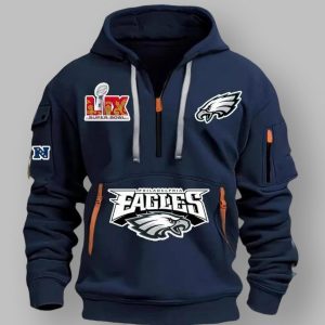 Eagles Super Bowl LIX Quarter Zip Hoodie