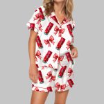 Coquette Cherry Energy Drinks Satin Pajama Set