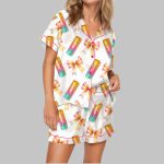 Coquette Orange Energy Drink Satin Pajama Set
