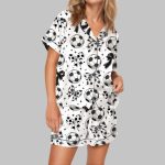 Coquette Retro Soccer Satin Pajama Set