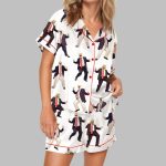 Dancing American Eagle Man Satin Pajama Set