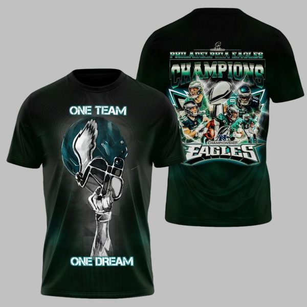 Eagles Champions One Team One Dream Shirt