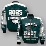 Eagles Kingdom 2025 Super Bowl LIX Champions Bomber Jacket
