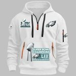 Eagles Super Bowl LIX Champions 2025 Quarter Zip Hoodie