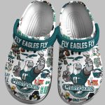 Eagles Super Bowl LIX Champions Fly Eagles Fly Crocs