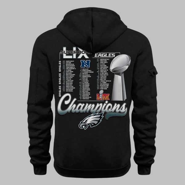 Eagles Super Bowl LIX Champions Quarter Zip Hoodie