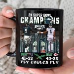 Foles And Hurts Eagles 2X Super Bowl Champions Fly Eagles Fly Mug