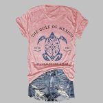 Gulf Of Mexico Stay Salty And Resist Printed T-Shirt