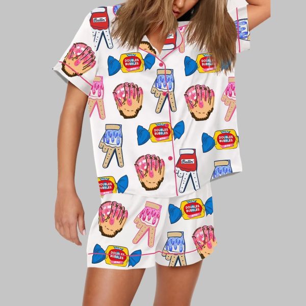 Ice Cream Baseball Batting Glove Pajama Set