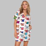 Kentucky Derby Contenders Colorful Jockey Horse Racing Satin Pajama Set