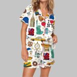 New York City Satin Pajama Set
