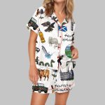 Scottish Highlands Travel Satin Pajama Set