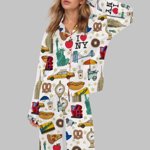 New York City Satin Pajama Set