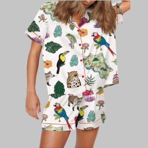 Costa Rica Travel Satin Pajama Set