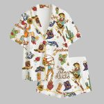 Western Cowboys Yeehaw Stay Wild Satin Pajama Set