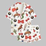 Western Cowgirl Satin Pajama Set