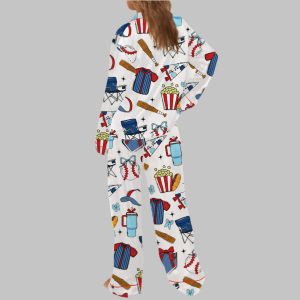 Baseball Game Day Satin Pajama Set