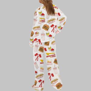 Burger Fast Food Satin Pajama Set