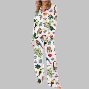 Costa Rica Travel Satin Pajama Set