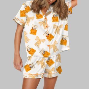Coquette Fish Snack Satin Pajama Set