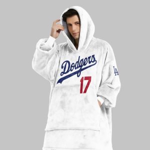 Ohtani 17 LA Dodgers Unisex Blanket Hoodie 5 Ohtani 17 LA Dodgers Unisex Blanket Hoodie