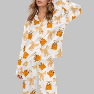 Coquette Fish Snack Satin Pajama Set
