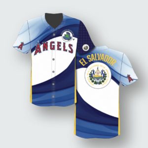 Angels Salvadoran Heritage Day Baseball Jersey 2025 Giveaway