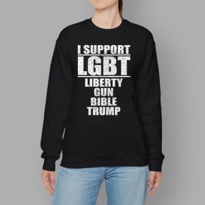 I Support LGBT Liberty Gun Bible Trump T Shirt