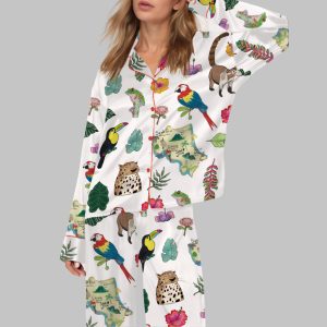 Costa Rica Travel Satin Pajama Set