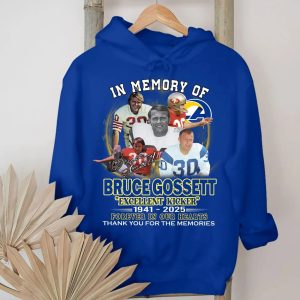 In Memory Of Bruce Gossett Excellent Kicker 1941 2025 Thank You For The Memories Shirt 1