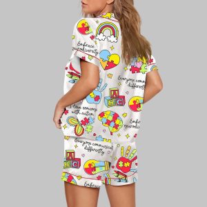 Everyone Communicates Differently Autism Month Pajama Set
