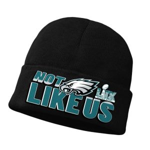 Eagles Super Bowl LIX Champions Not Like Us Beanie Hat 1 Eagles Super Bowl LIX Champions Not Like Us Beanie Hat