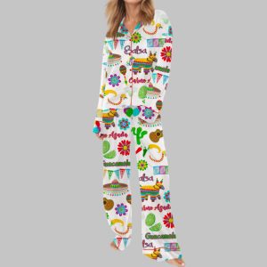 Fiesta Cinco De Mayo Satin Pajama Set