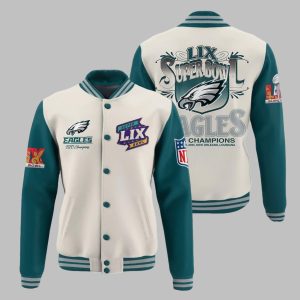 KC Chiefs AFC Champions Super Bowl LIX 2025 Baseball Jacket 1 Eagles NFC Champions Super Bowl LIX 2025 Baseball Jacket