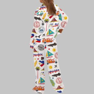 Philippines Travel Satin Pajama Set