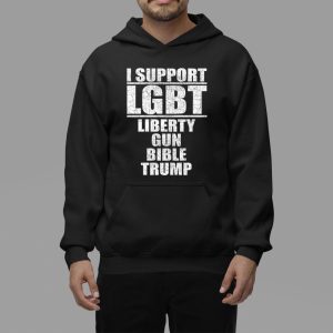 I Support LGBT Liberty Gun Bible Trump T Shirt