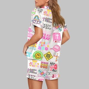 Retro Jesus Christian WWJD Pajama Set